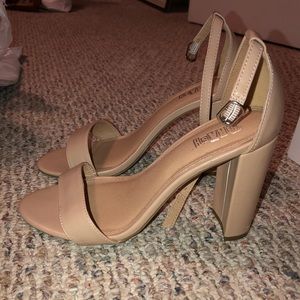 WORN ONCE - Beige Brash Heels size 8